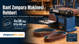 Bant zımpara makinesi 4x36 inç 915x100 mm şerit zımpara rehberi