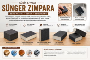 Kübik ve yassı sünger zımpara çeşitleri ve takoz zımparalar