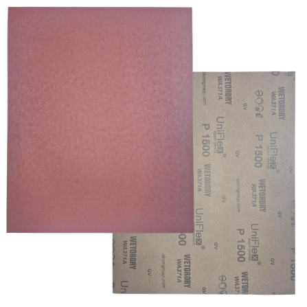 Uniflex Sulu-Kuru Tabaka Zımpara 230x280 mm 1 Uniflex sulu-kuru tabaka zımpara 230x280 mm, ön ve arka yüz